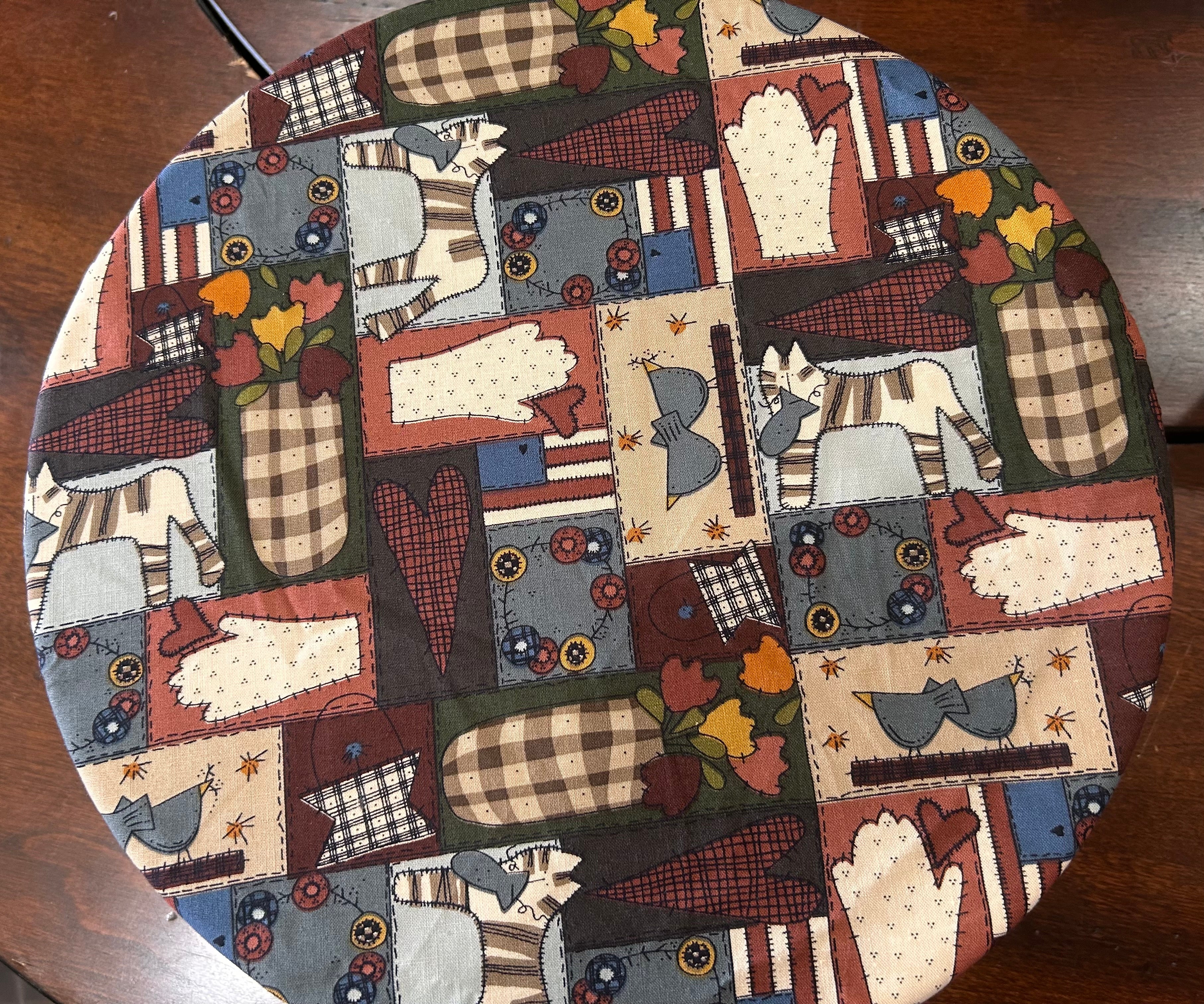 Bowl cover - vintage patchwork