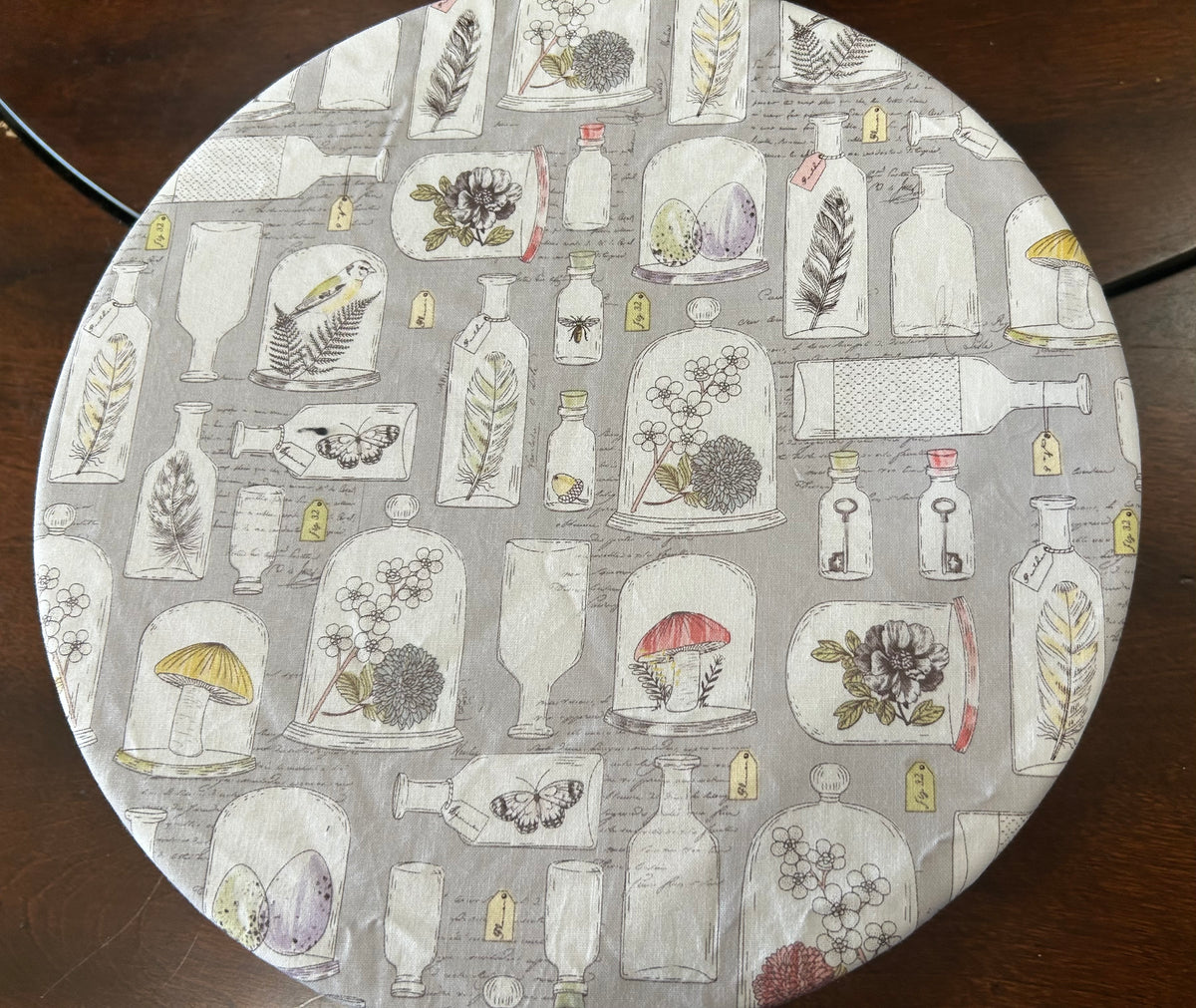 Bowl cover - Jars grey